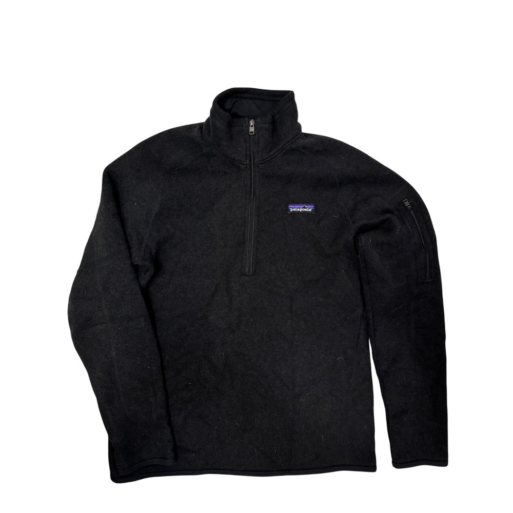 Patagonia Better Sweater 1/4 Zip Fleece Pullover Black Womens Medium